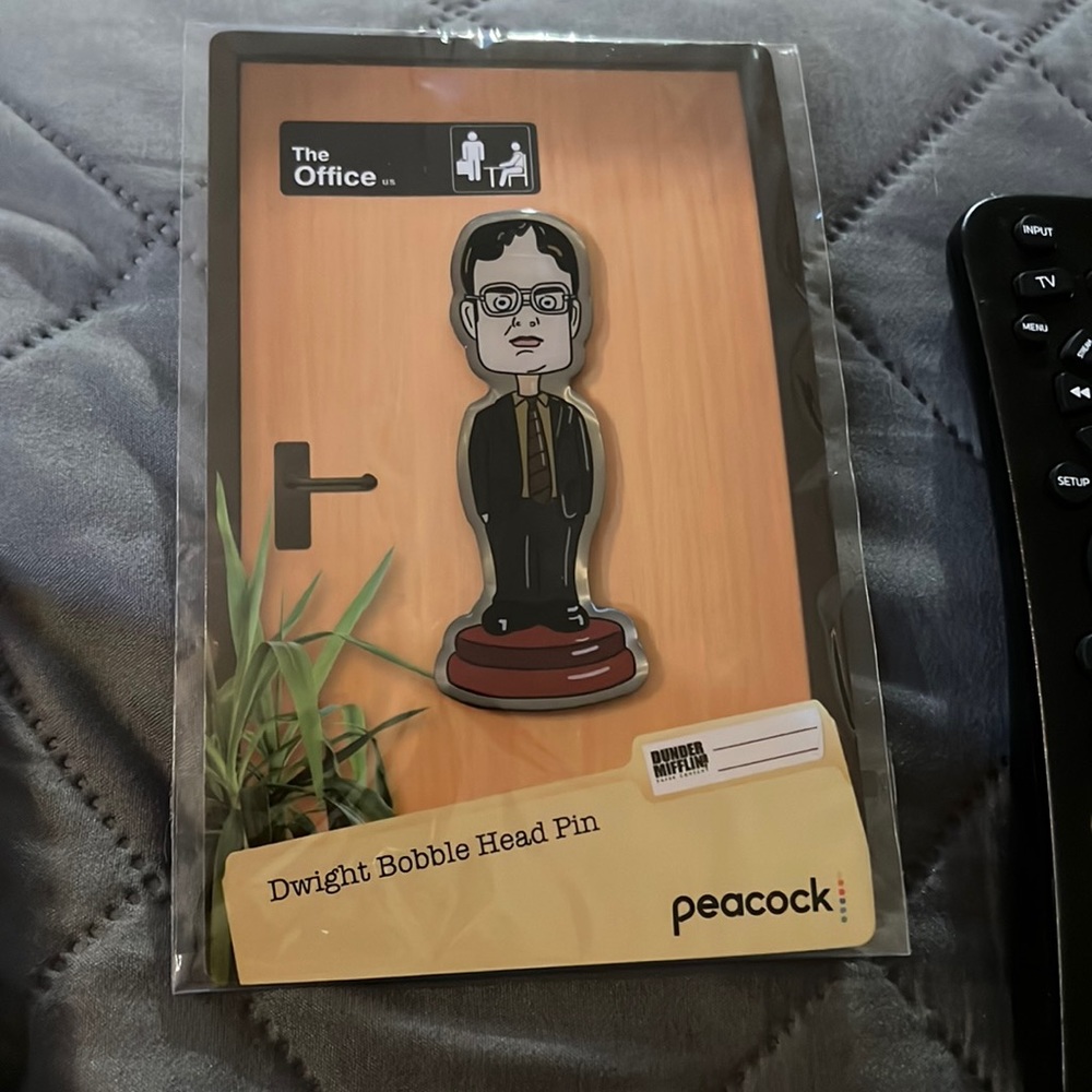 The Office Dwight Bobble Head Pin